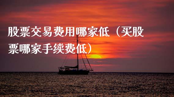 股票交易费用哪家低（买股票哪家手续费低）_https://www.gzqbddp.com_技术分析_第1张