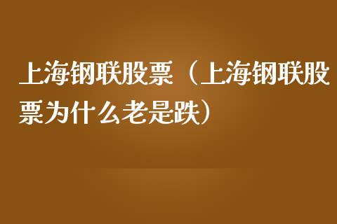 上海钢联股票（上海钢联股票为什么老是跌）_https://www.gzqbddp.com_技术分析_第1张