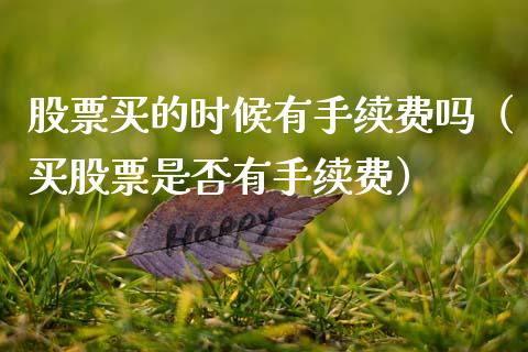 股票买的时候有手续费吗（买股票是否有手续费）_https://www.gzqbddp.com_股票知识_第1张