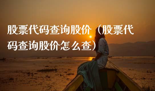 股票代码查询股价（股票代码查询股价怎么查）_https://www.gzqbddp.com_技术分析_第1张