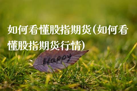 如何看懂股指期货(如何看懂股指期货行情)_https://www.gzqbddp.com_炒股经验_第1张