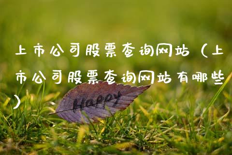 上市公司股票查询网站（上市公司股票查询网站有哪些）_https://www.gzqbddp.com_股票知识_第1张