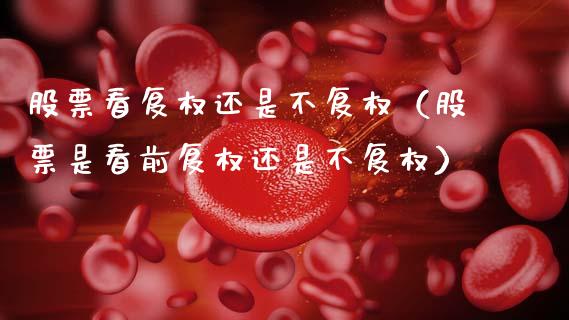 股票看复权还是不复权（股票是看前复权还是不复权）_https://www.gzqbddp.com_选股技巧_第1张