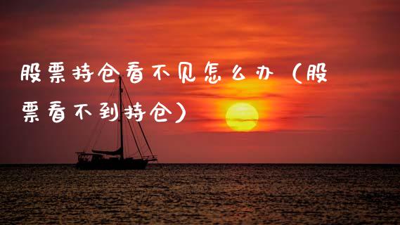 股票持仓看不见怎么办（股票看不到持仓）_https://www.gzqbddp.com_技术分析_第1张