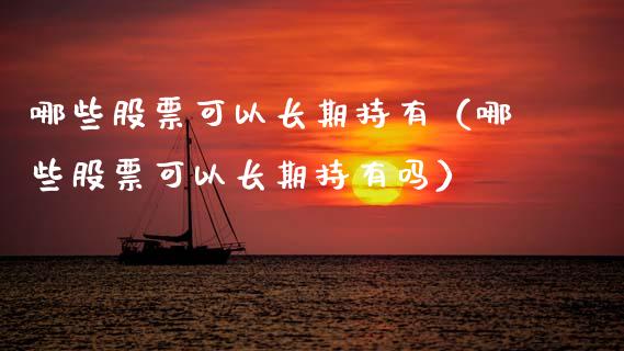 哪些股票可以长期持有（哪些股票可以长期持有吗）_https://www.gzqbddp.com_技术分析_第1张