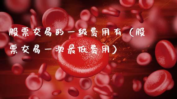股票交易的一级费用有（股票交易一次最低费用）_https://www.gzqbddp.com_炒股经验_第1张