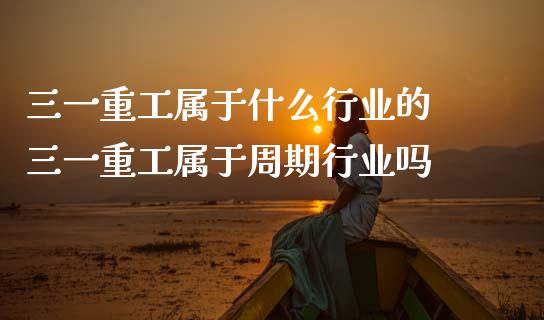三一重工属于什么行业的 三一重工属于周期行业吗_https://www.gzqbddp.com_股票知识_第1张