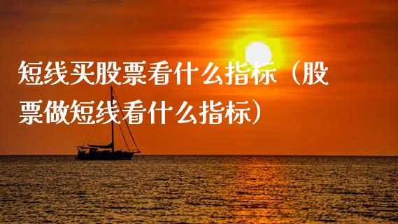 短线买股票看什么指标（股票做短线看什么指标）_https://www.gzqbddp.com_技术分析_第1张