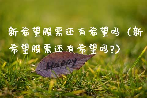新希望股票还有希望吗（新希望股票还有希望吗?）_https://www.gzqbddp.com_股票知识_第1张
