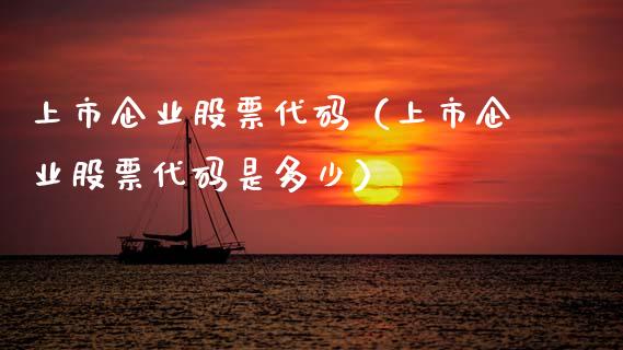 上市企业股票代码（上市企业股票代码是多少）_https://www.gzqbddp.com_股票知识_第1张