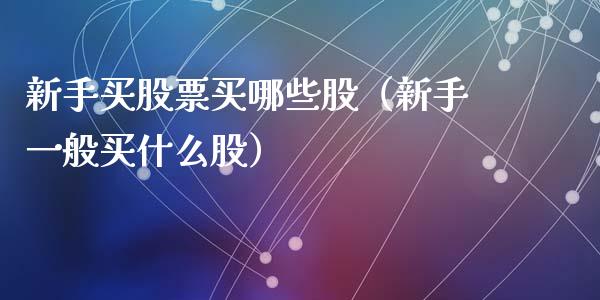新手买股票买哪些股（新手一般买什么股）_https://www.gzqbddp.com_股票知识_第1张