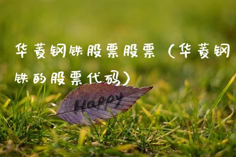 华菱钢铁股票股票（华菱钢铁的股票代码）_https://www.gzqbddp.com_选股技巧_第1张