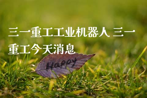 三一重工工业机器人 三一重工今天消息_https://www.gzqbddp.com_技术分析_第1张