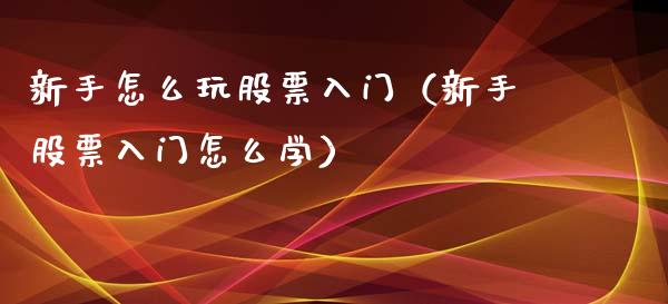 新手怎么玩股票入门（新手股票入门怎么学）_https://www.gzqbddp.com_股票知识_第1张