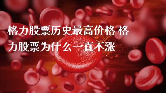 格力股票历史最高价格 格力股票为什么一直不涨_https://www.gzqbddp.com_技术分析_第1张