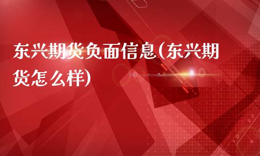 东兴期货负面信息(东兴期货怎么样)_https://www.gzqbddp.com_国际期货_第1张