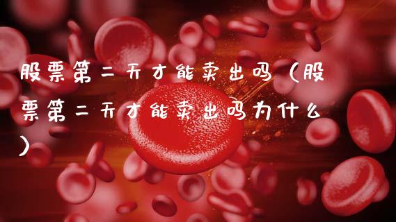 股票第二天才能卖出吗（股票第二天才能卖出吗为什么）_https://www.gzqbddp.com_技术分析_第1张