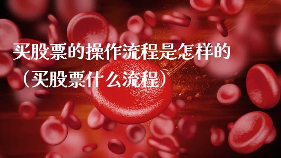 买股票的操作流程是怎样的（买股票什么流程）_https://www.gzqbddp.com_选股技巧_第1张