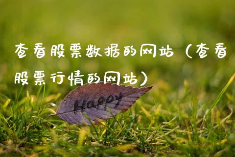 查看股票数据的网站（查看股票行情的网站）_https://www.gzqbddp.com_股票知识_第1张