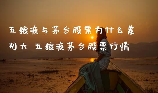 五粮液与茅台股票为什么差别大 五粮液茅台股票行情_https://www.gzqbddp.com_股票知识_第1张