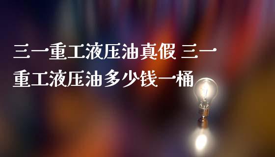 三一重工液压油真假 三一重工液压油多少钱一桶_https://www.gzqbddp.com_技术分析_第1张