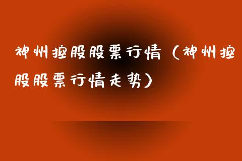 神州控股股票行情（神州控股股票行情走势）_https://www.gzqbddp.com_选股技巧_第1张