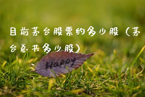目前茅台股票约多少股（茅台总共多少股）_https://www.gzqbddp.com_技术分析_第1张