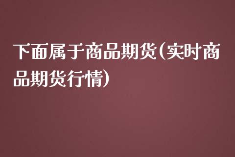 下面属于商品期货(实时商品期货行情)_https://www.gzqbddp.com_财经直播室_第1张