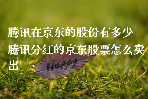 腾讯在京东的股份有多少 腾讯分红的京东股票怎么卖出_https://www.gzqbddp.com_选股技巧_第1张