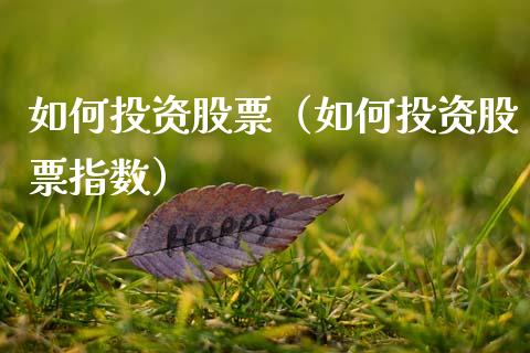 如何投资股票（如何投资股票指数）_https://www.gzqbddp.com_财经资讯_第1张