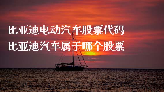 比亚迪电动汽车股票代码 比亚迪汽车属于哪个股票_https://www.gzqbddp.com_股票知识_第1张