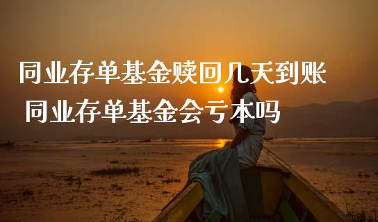 同业存单基金赎回几天到账 同业存单基金会亏本吗_https://www.gzqbddp.com_基金理财_第1张