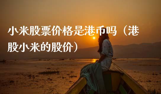 小米股票价格是港币吗（港股小米的股价）_https://www.gzqbddp.com_炒股经验_第1张