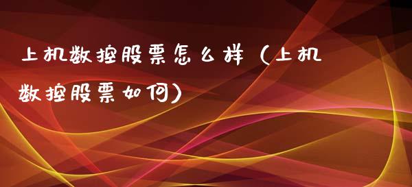 上机数控股票怎么样（上机数控股票如何）_https://www.gzqbddp.com_选股技巧_第1张