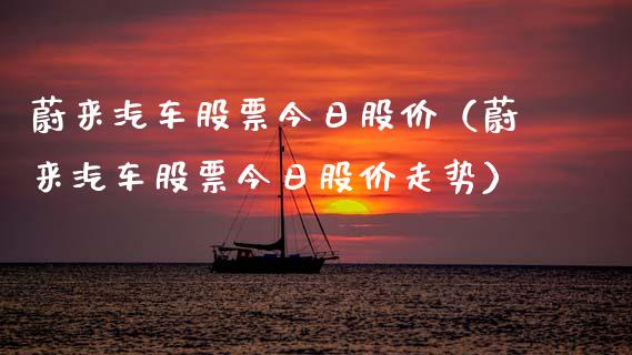 蔚来汽车股票今日股价（蔚来汽车股票今日股价走势）_https://www.gzqbddp.com_技术分析_第1张
