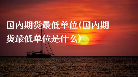 国内期货最低单位(国内期货最低单位是什么)_https://www.gzqbddp.com_股票知识_第1张