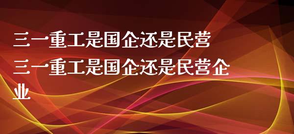 三一重工是国企还是民营 三一重工是国企还是民营企业_https://www.gzqbddp.com_股票知识_第1张